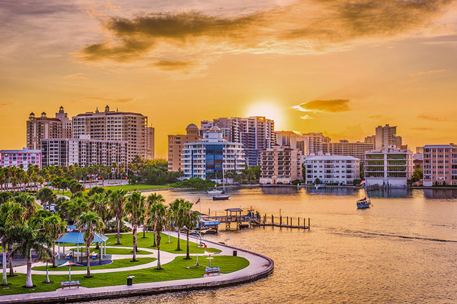 Sarasota, bang Florida 10 địa điểm hàng đầu người Mỹ thích sống nhất khi về hưu
