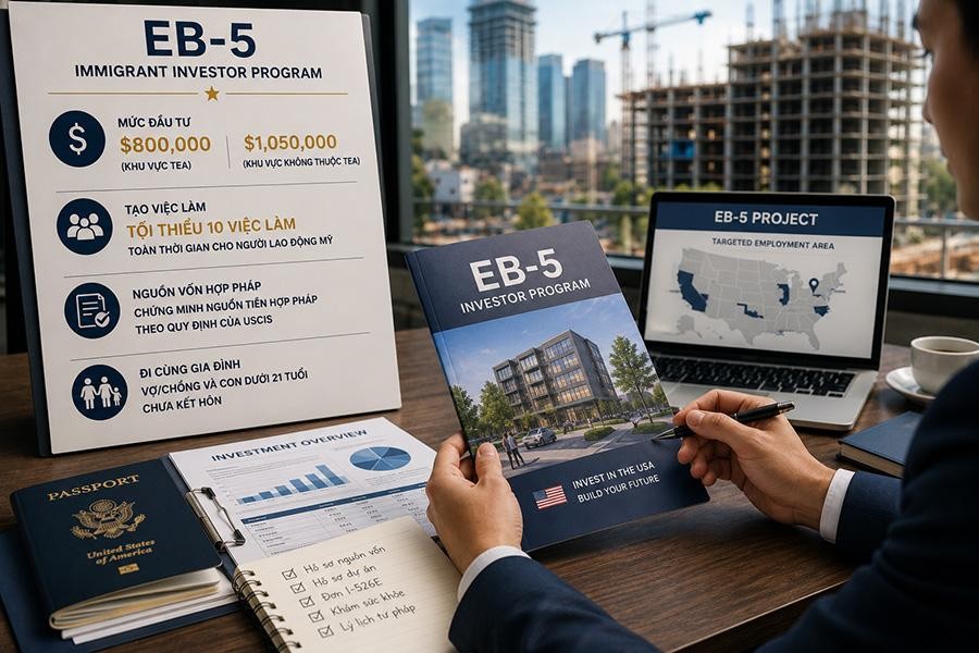 EB-5 yêu cầu vốn và tạo việc làm