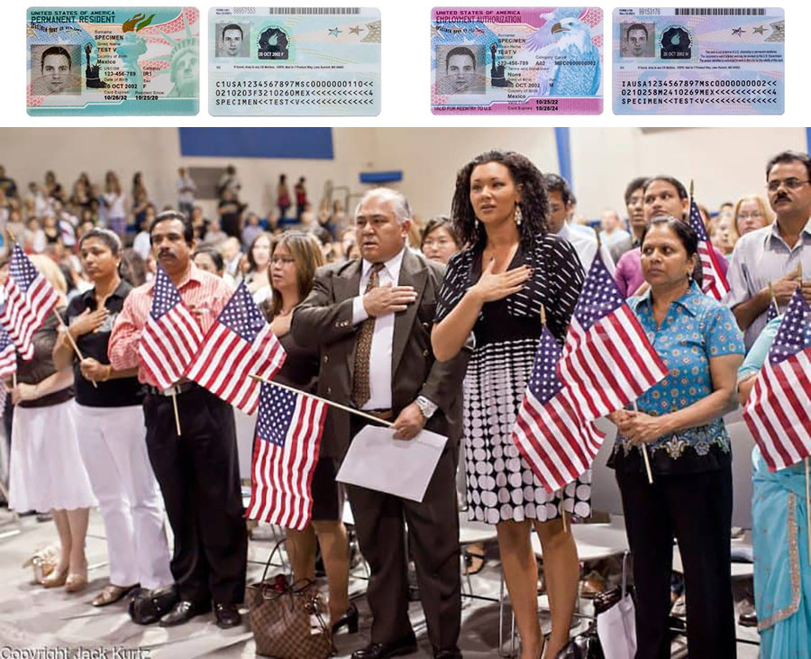 Chức năng USCIS cấp thẻ xanh và giấy phép lao động
