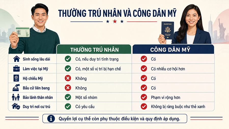 Lộ trình từ thường trú nhân đến công dân Hoa Kỳ