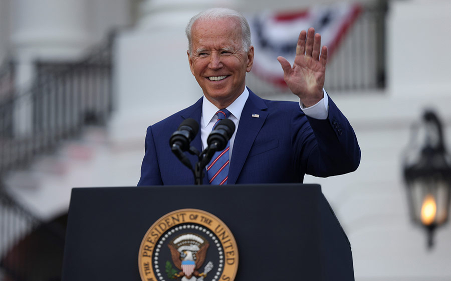 Tổng thống Mỹ Joe Biden phát biểu mừng Quốc khánh Mỹ ngày 4-7- Ảnh: REUTERS