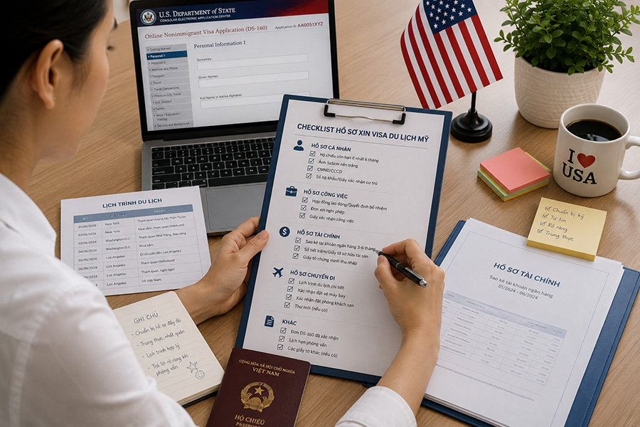 Chuẩn bị hồ sơ kỹ lưỡng giúp tăng tỷ lệ đậu visa Mỹ
